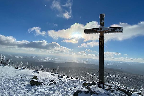 Lusen im Winter Winterwandern Lusen